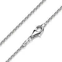 Materia Silberkette Damen Silber Ankerkette rund 1,1mm 40-70cm K36, 925 Sterling Silber, rhodiniert