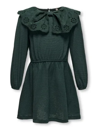 KIDS ONLY - KMGSIA PELLA L/S DRESS JRS scarab - Gr. - 92