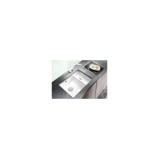 Blanco Subline 350/150-u Spüle 523741 56,7x45,6cm, PuraPlus kristallweiß glänzend, für Unterbau