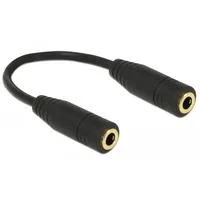 Adapter Klinke 3,5mm 4Pin (Buchse) > 3,5mm 4Pin (Buchse) schwarz, 13cm