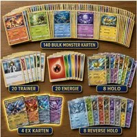The Pokémon Company Sammelkarte Pokémon Karten Set Deutsch – 50/100/200/500 Karten inkl. Holo & EX Mix