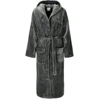OTTO home Unisex-Bademantel Miia, ideal für Sauna, Spa & im Urlaub, Langform, Microfaser, Kapuze, Gürtel, weich und kuschelig, plüsch, für Damen und Herren, S-XL