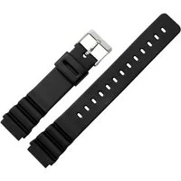 MARBURGER Uhrenarmband 19mm Kunststoff PVC Schwarz