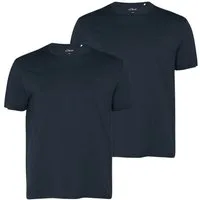 s.Oliver T-Shirt Big Size Rundhals, kurzarm, dezenter Logo-Aufdruck, im 2er Pack