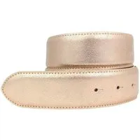 BELTINGER Ledergürtel Hochwertiger Wechselgürtel Metall-Optik ohne Schnalle 4 cm - Druckknop (1-St)