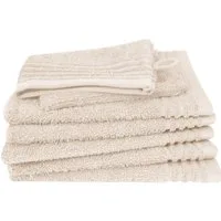 Dyckhoff Waschhandschuh Waschhandschuh-Set BRILLANT 6-tlg., Baumwolle, 550 g/m², Frottier (Packung, 6-St), Baumwolle