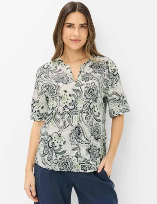 Brax Damen Bluse Style VERI soft ecru, cremeweiß, Gr. 32