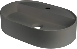 Neuesbad Serie 600 Waschbecken mit Hahnloch, Anthrazit Metallic, 550x350MM NB1DECQSTU6B1