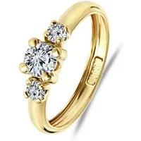 LUCARDI Fingerring Ring - 585 Gold - Gold - Zirkonia - Damen