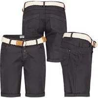 Stitch & Soul Bermudas Damen Short Bermuda kurze Hose Sommer Chino Stoff Hose mit Gürtel