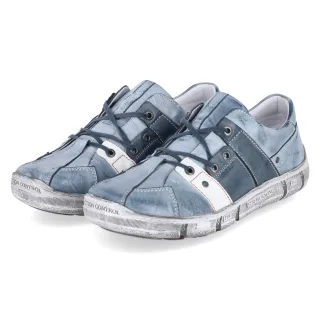 Krisbut Halbschuhe  Blau - Gr. 41 -  Leder und Textil
