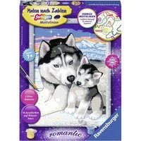 Ravensburger Malen nach Zahlen Husky Kuss, Made in Europe