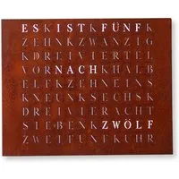 build-yours.de Wanduhr Wortuhr Jupiter in Deutsch - LED Wanduhr zum Aufhängen & Hinstellen (Elegante WordClock aus Stuttgart)
