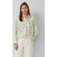s.Oliver Langarmbluse Bluse Leichte Hemdbluse aus Baumwollvoile mit Schleifendetail