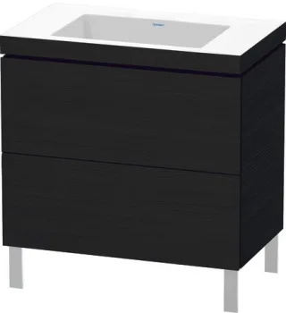 Duravit L-Cube c-bonded Set bodenstehend Eiche Schwarz Matt 800x480x698 mm - LC6937N1616 LC6937N1616