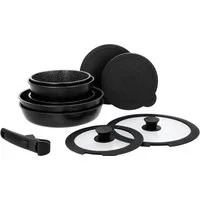 SilverCrest Topf-Set Aluguss Topf Pfannen Set 10-teilig Induktion ILAG Beschichtung