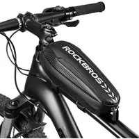 ROCKBROS Rahmentasche Wasserdicht Oberrohrtasche (für MTB Rennrad Faltrad, 1-tlg., Schwarz), L 1,5L / M 1,1L