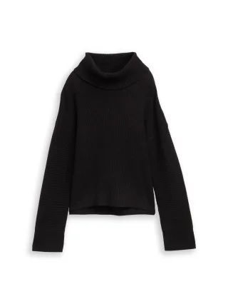 Tom Tailor - Oversize Rollkragenpullover deep black - Gr. - L