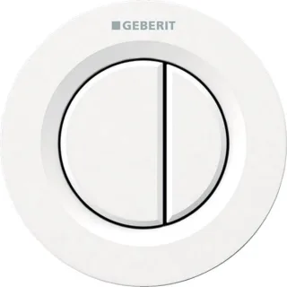 Geberit Fernbetätigung Typ 01 pneumatisch für 2-Mengen-Spülung, UP-Drücker weiß-alpin, 116042111 116042111