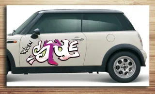Aufkleber fürs Auto, Autoaufkleber Graffiti Style "Street Art"