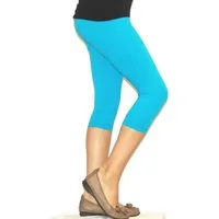 YESET Caprihose Kinder Mädchen Hose Leggings Capri 3/4 blickdicht Baumwolle Türkis 128