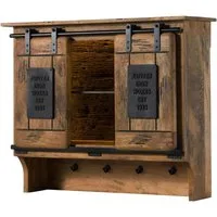 Massivmoebel24 Wandregal RAILWAY LUX, 1-tlg., Mango / Altholz 90x30x75 natur lackiert RAILWAY LUX #151