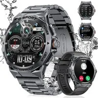 Zevelora Herren's IP68 Wasserdicht Fitnessuhr Tracker AMOLED Display Smartwatch (1.43 Zoll, Android/iOS), mit Pulsmesser Schlafmonitor, 400mAh Akku Smart Watch für Android iOS