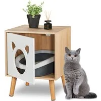 relaxdays Katzenzelt Katzenschrank mit aufklappbarer Tür