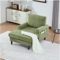HAUSS SPOLE Relaxsessel Chenille-Liegestuhl Einzelsofa Wohnzimmersofa mit bequemer Rückenlehne