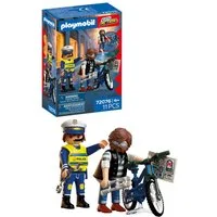 Playmobil® Fahrradraub (72076), City Action Konstruktions-Spielset, (11 St), Made in Europe