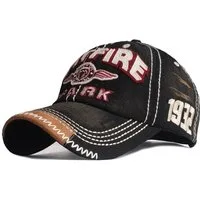 Sporty Baseball Cap Spitfire Distressed Baseballcap Vintage Used Look Retro Flugzeug