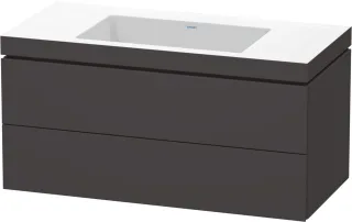 Duravit L-Cube c-bonded Set wandhängend Graphit Supermatt 1000x480x500 mm - LC6928N8080 LC6928N8080