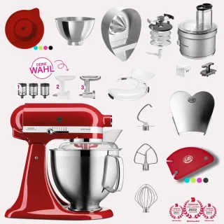 KitchenAid Artisan 4,8 Liter KSM185 Spar-Set mit Food Processor &...