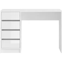 Home affaire Schreibtisch Pisa, Breite 110 cm, 4 Schubkästen, hochglanz Schubkastenfront, grifflose Optik, individuell einsetzbar, Schminktisch, Homeoffice