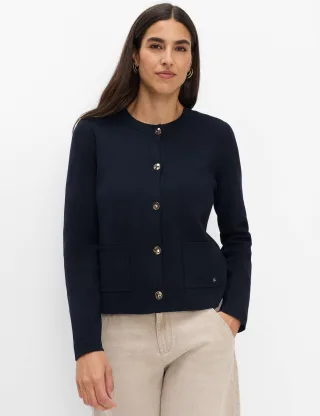 Brax Damen Strickjacke Style AMI navy, dunkelblau, Gr. 40