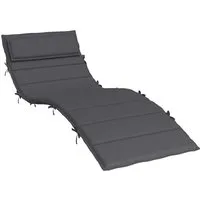 vidaXL Sitzauflage Sonnenliegen-Auflage Anthrazit 180x60x4 cm Oxford-Gewebe, (1 St)