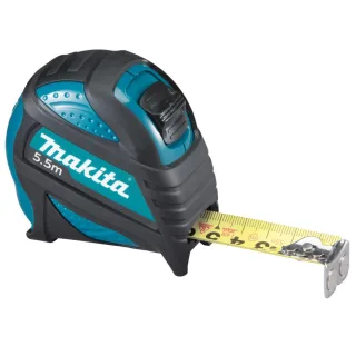 Makita Maßband 5,5m, Polyesterbeschichtung, Hohe Stabilität, Integrierter Dämpfer, Beidseitiger Hakenschutz - B-57146
