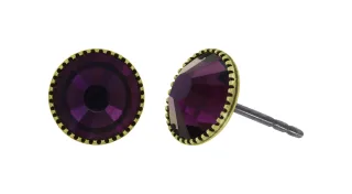 konplott - Ohrstecker - Black Jack violet