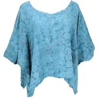 Guru-Shop Longbluse Weites Boho plus size Blusentop mit.. alternative Bekleidung