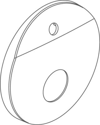 Ideal Standard UP-Rosette Brause IR-Sensor, Chrom F961073AA