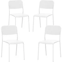 KOMFOTTEU Esszimmerstuhl (4 St), stapelbare Küchenstühle, aus PP