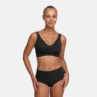 cfab (creamy fabrics) Bügelloser BH Comfort Minimizer BH-Schwarz-3XL (1-tlg)