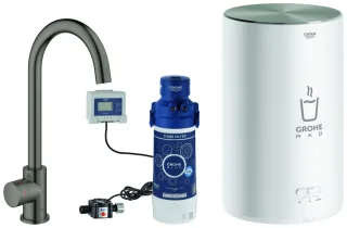 GROHE Standventil und Boiler Red Mono 30085 M-Size C-Ausl. hard graphite geb., 30085AL1 30085AL1