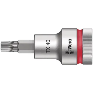 Wera 8767 C HF TORX Zyklop Bitnuss mit 1/2"-Antrieb mit Haltefunktion Rot - 05003834001