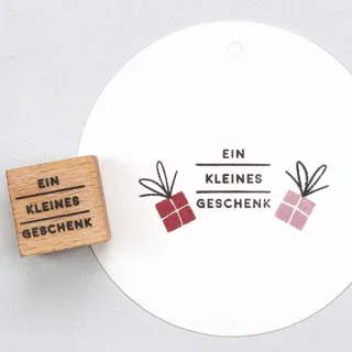 Perlenfischer Text-Stempel: EIN KLEINES GESCHENK