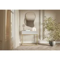 Selsey Konsolentisch VELDIO, mit Schublade, geriffelter Front und Metallgestell, 90 cm