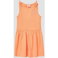 s.Oliver Minikleid Kleid Ausgestelltes Kleid mit Knotendetail und Stickerei