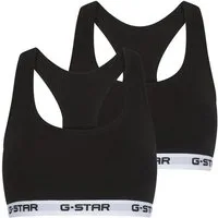 G-STAR Bralette CARNELIAN, BRAS 2 PACK RACERBACK (Packung, 2-tlg) mit Logo-Saum