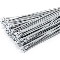 HaGa Kabelbinder 100 Stück Kabelbinder 300mm x 3,6mm in silber (100-St)