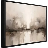 Wallarena Leinwandbild Abstrakt Boho - Beige - Modern - Schlafzimmer, Abstrakt, 60x40x2cm